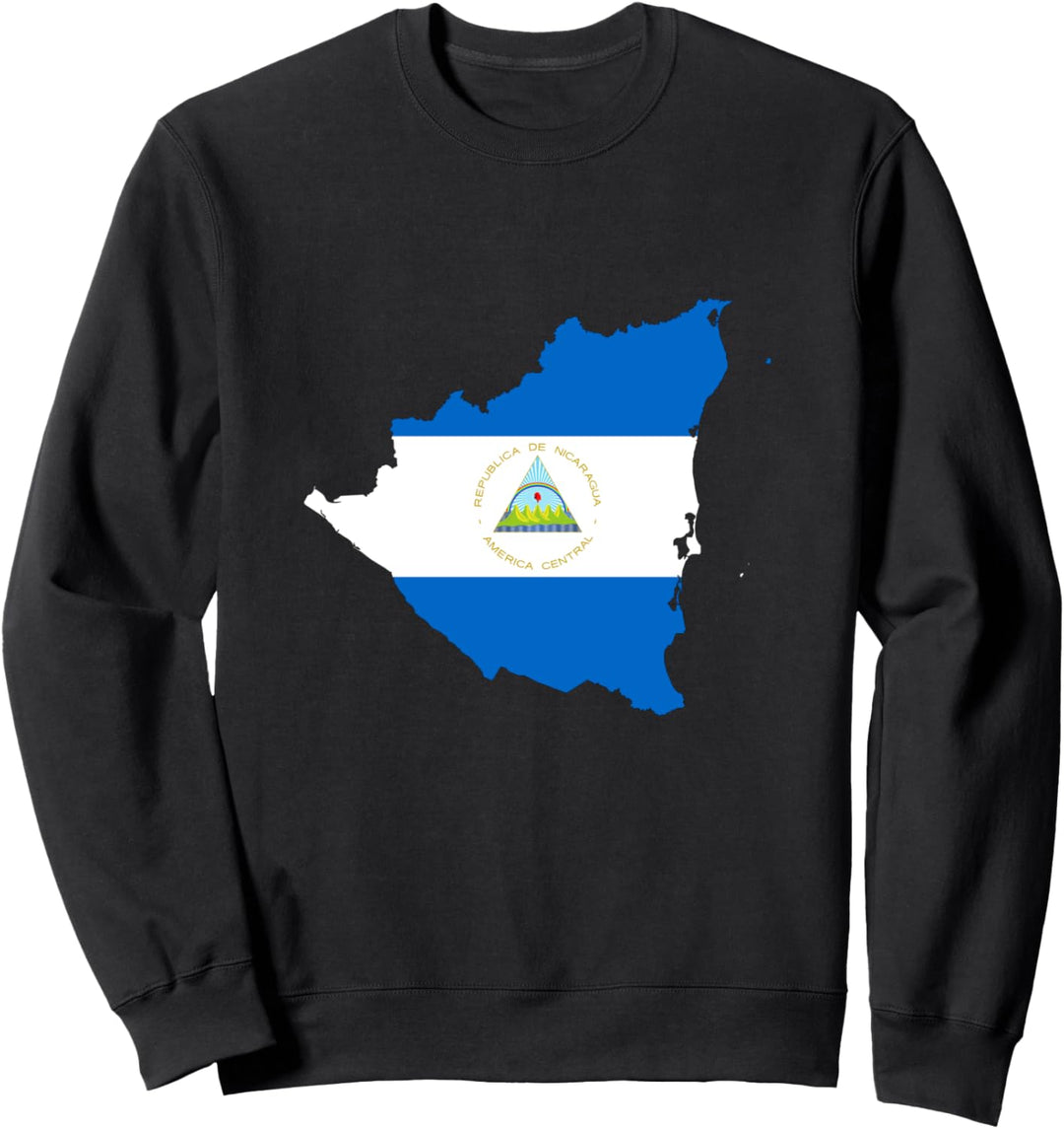 Umriss des Landes Nicaragua auf der Flagge Sweatshirt