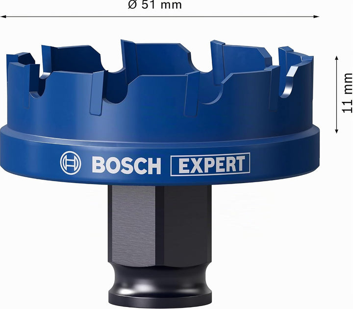 Bosch Accessories 1x Expert Sheet Metal Lochsäge (für Stahlbleche, Edelstahlbleche, Ø 51 mm, Zubehör