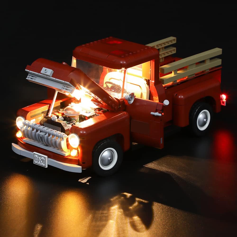 GEAMENT LED Licht-Set Kompatibel mit Lego Pickup Truck - Beleuchtungsset für Creator 10290 Baumodell