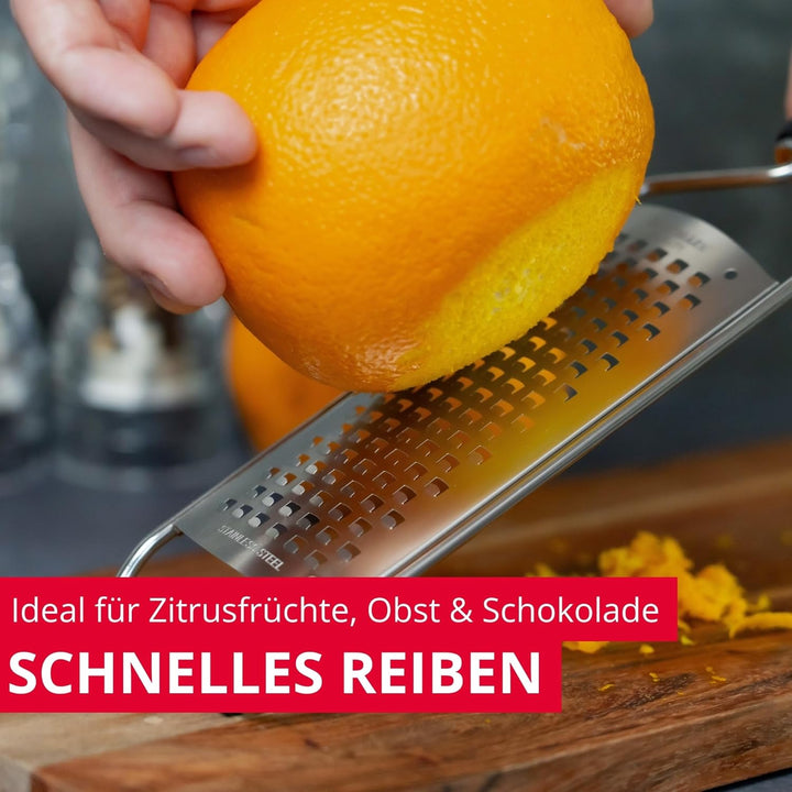 Westmark Käsereibe grob - 100% rostfreier Edelstahl - Reibe für Käse, hartes Obst, Kartoffeln &amp; Gemü