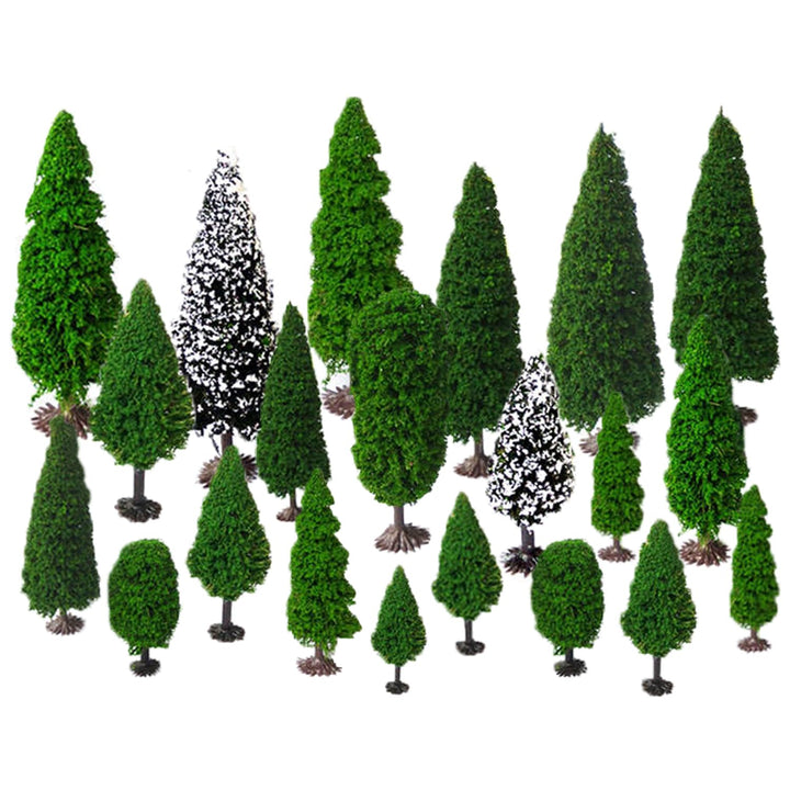 OrgMemory Modellbau Bäume, Mischwald Bäume, h0 Figuren, h0 Bäume, (19pcs, 5-15 cm), Tabletop Gelände