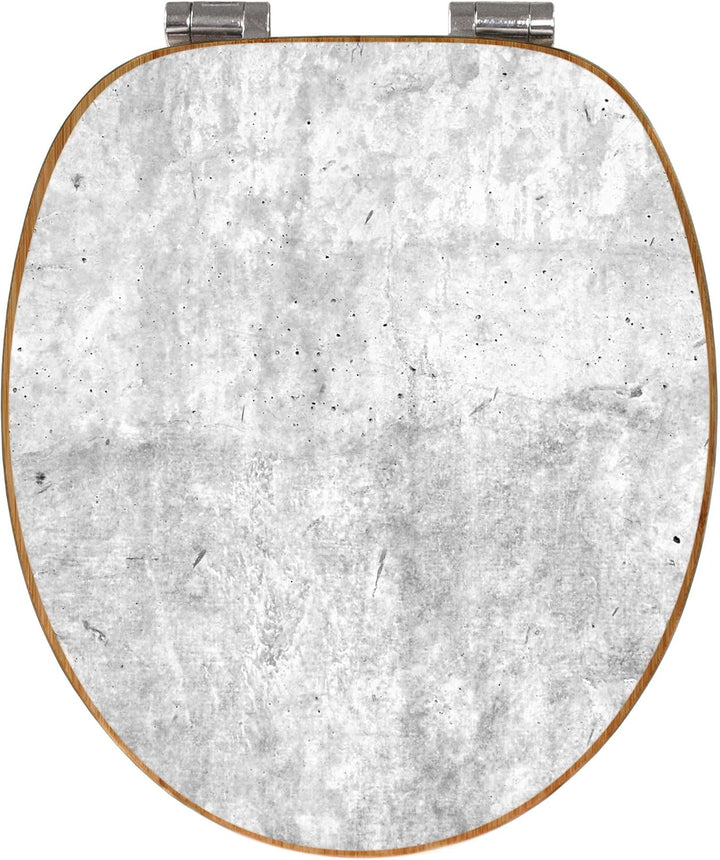 banjado Design WC Sitz Bambus Absenkautomatik 45,8x37,5cm - Toilettendeckel mit Absenkautomatik Holz