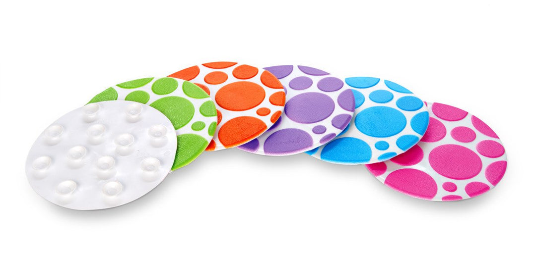 Munchkin Non-Slip Grippy Dots Bath Mat Hot Detection Technology, Pack of 6, Grippy Dots