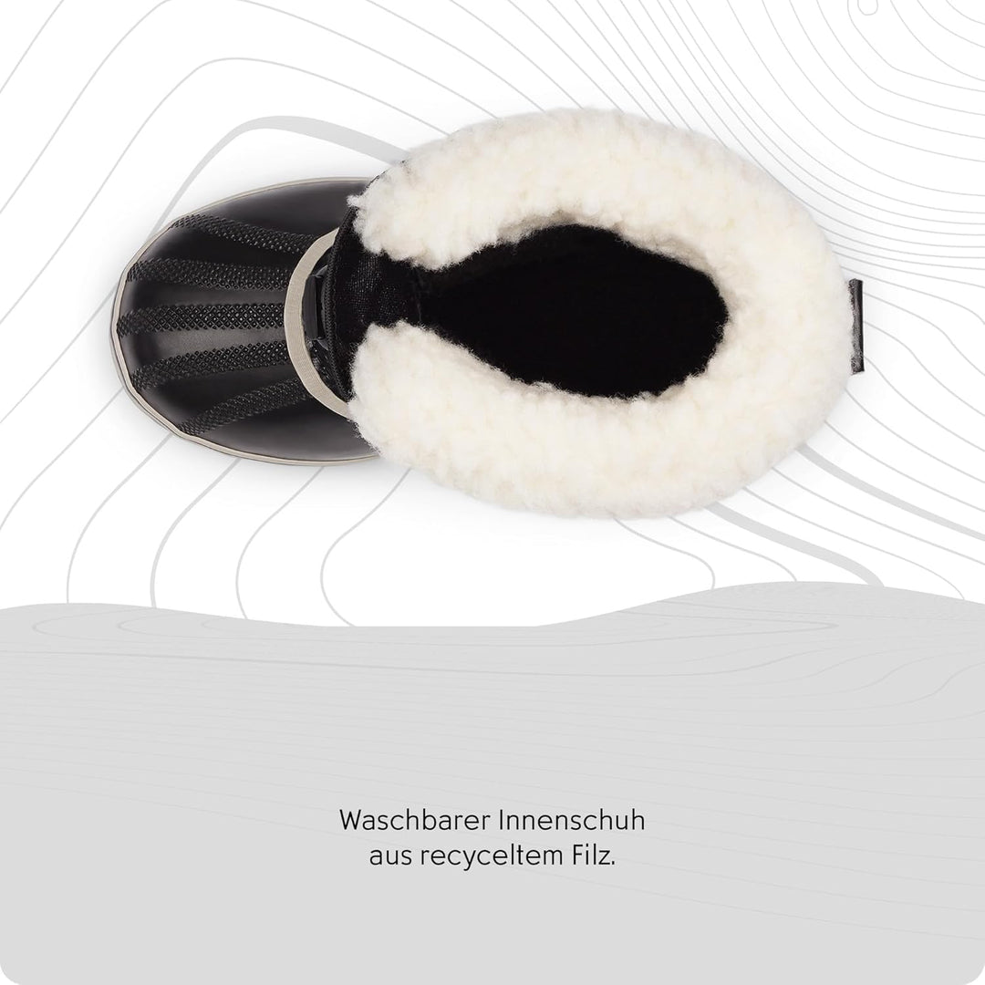 Sorel Unisex Kinder Yoot Pac Nylon Wp wasserdichte Schneestiefel, Black Youth Collection 2024