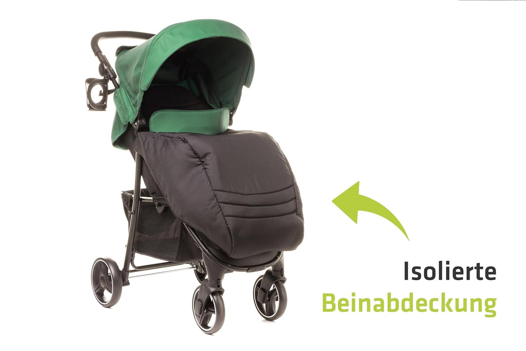 4BABY Rapid, Kinderwagen, Sportwagen, Ein grosser, leichter Kinderwagen, Griffhöhenverstellung, Bein