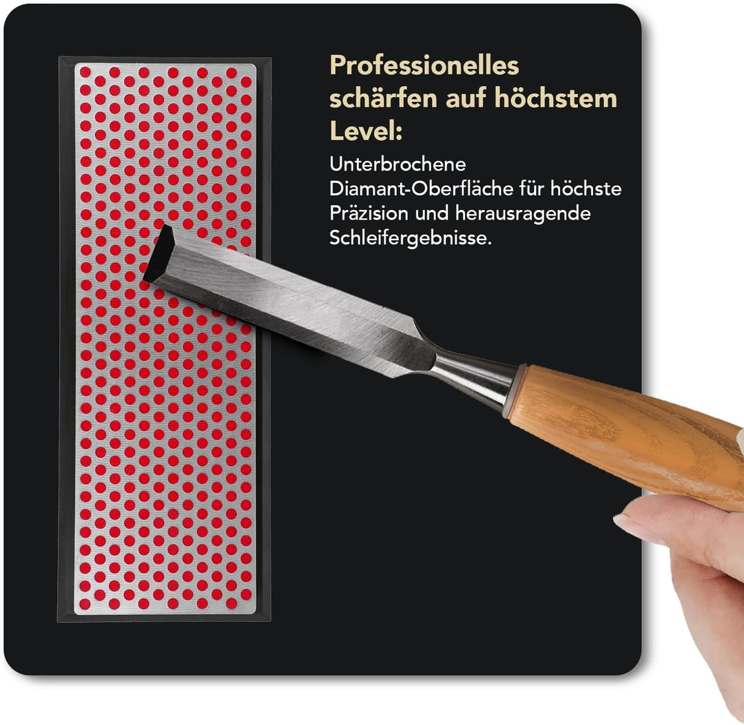 DMT Diamond Whetstone Wetzstein – fein mit Plastikbox, 15,2 cm / 6 Zoll, 1 Stück, W6FP