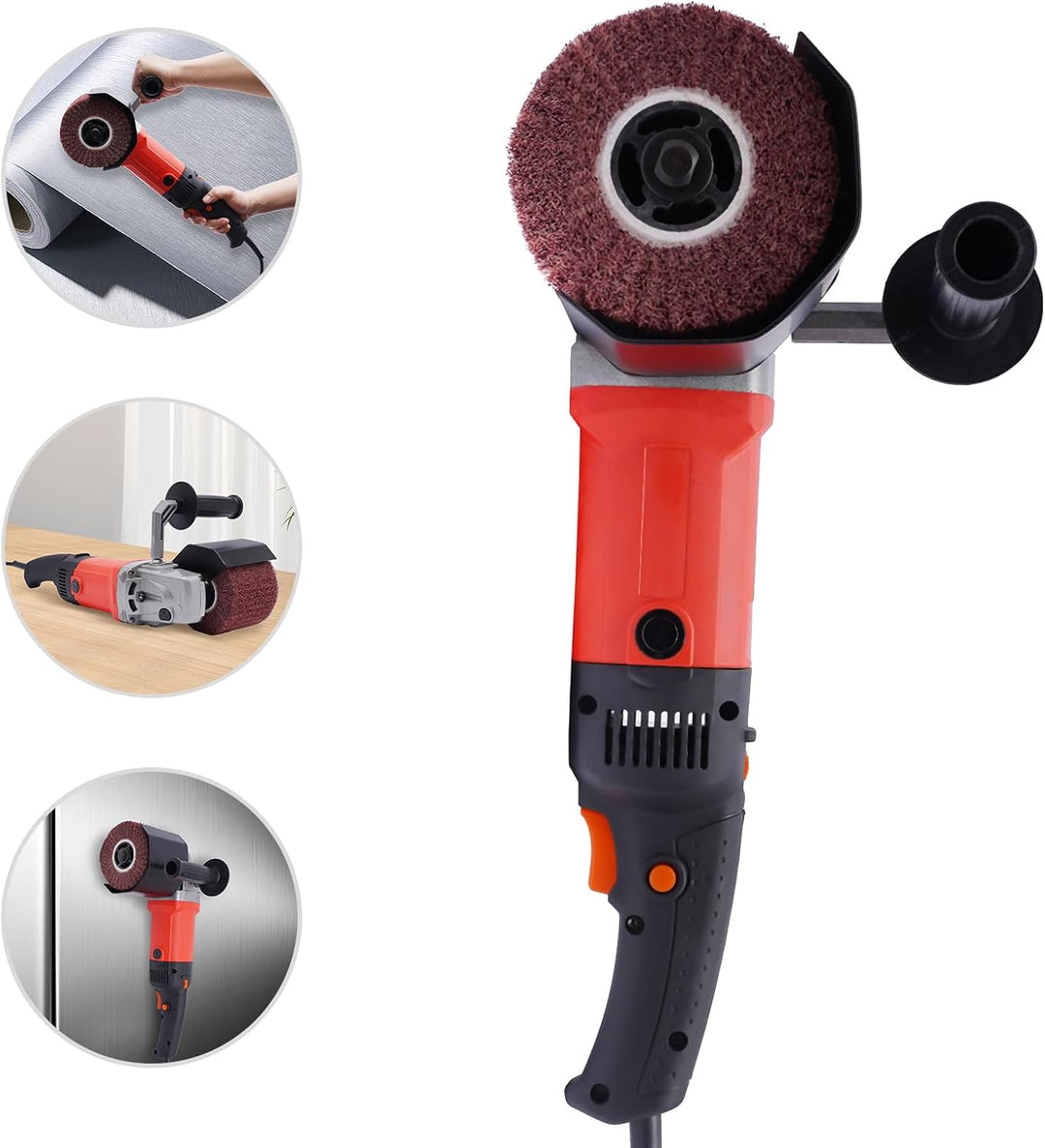 Satiniermaschine 1580W für Holz, Metall, Kunststoff - Profi Schleifmaschine mit Drehzahlregelung, 22
