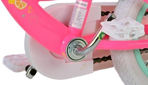 Volare Kinderfahrrad | 3–5 Jahre | Doppelte Handbremse, abnehmbare Stützräder, Pedalreflektoren & Tr
