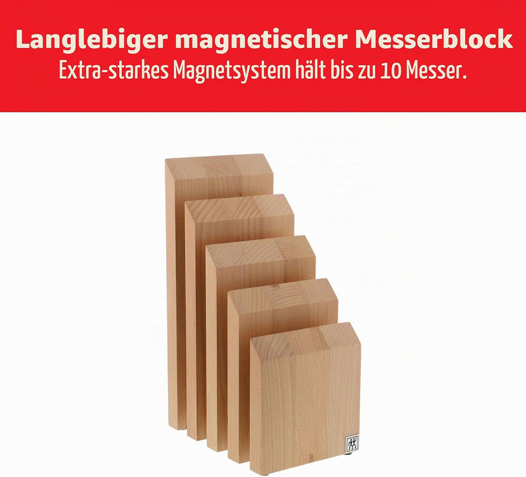 ZWILLING 35103-400 Italian Messerblock, Holz, Buchenholz Natur Buchenholz Natur Modern, Buchenholz N