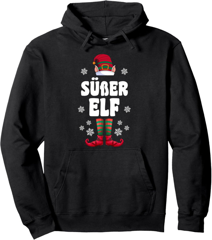 Süsser Elf Elfen Familien Weihnachts Outfit Weihnachtself Pullover Hoodie