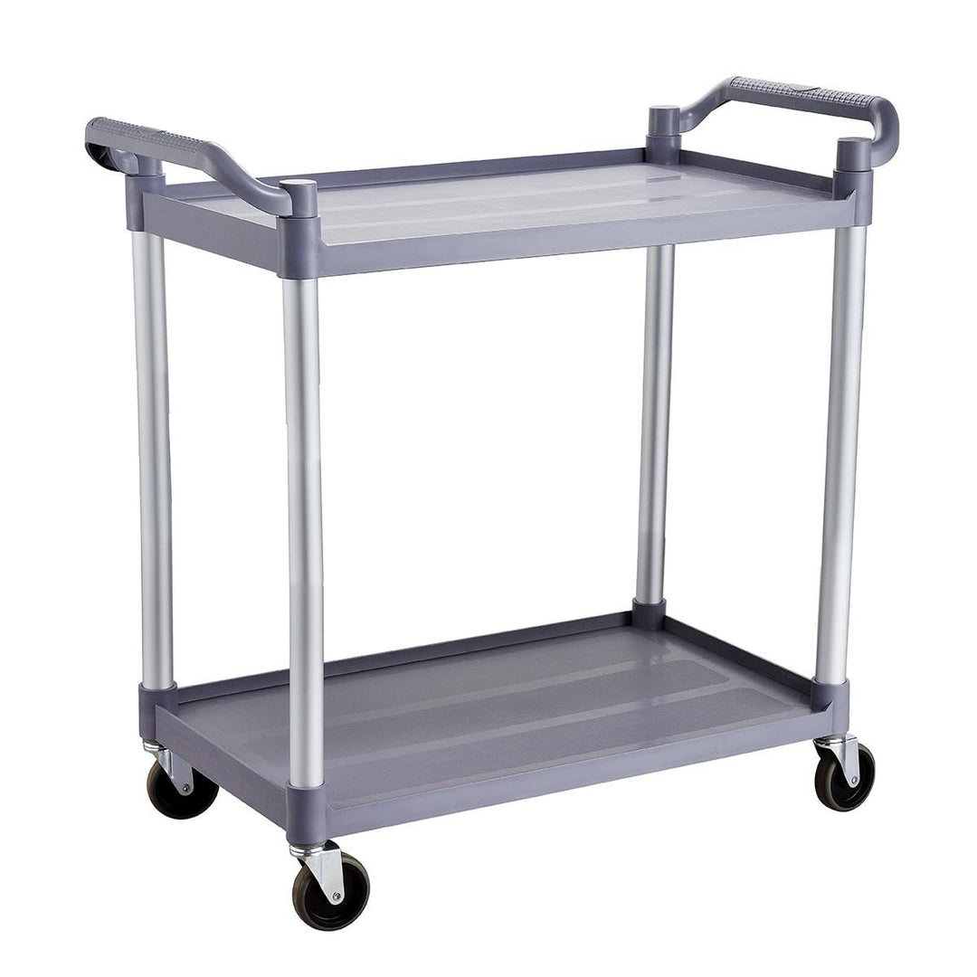 Servierwagen Kunststoff mit Rollen - 2 Böden - Tragfähigkeit 50 kg pro Boden - 102 x 49 x 98 cm - Tr