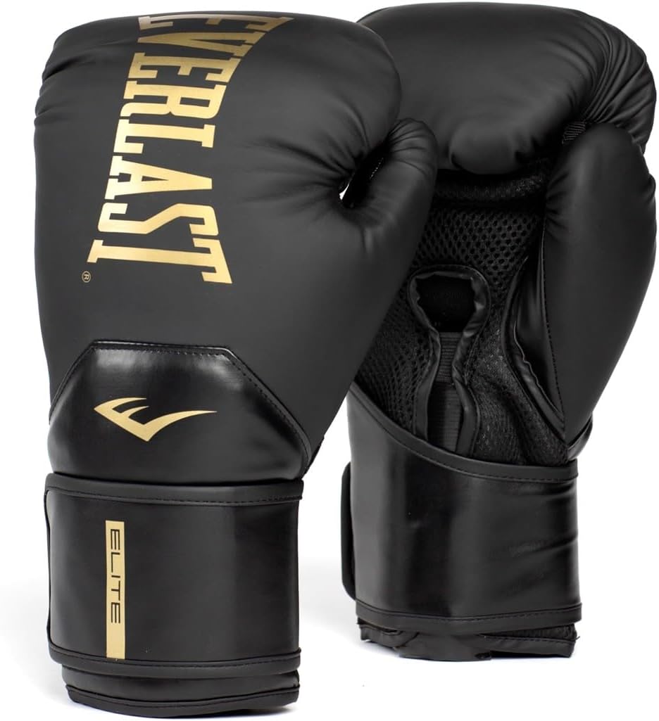 Everlast Unisex Powerlock Training Handschuhe 16oz Schwarz/Grau, 16oz Schwarz/Grau
