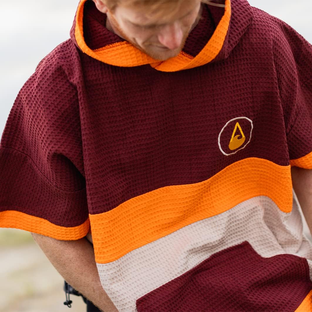 WAVE HAWAII Poncho Porlamar Surfponcho 100% Baumwolle für Körpergrössen von 155 - 185 cm Umkleidehil