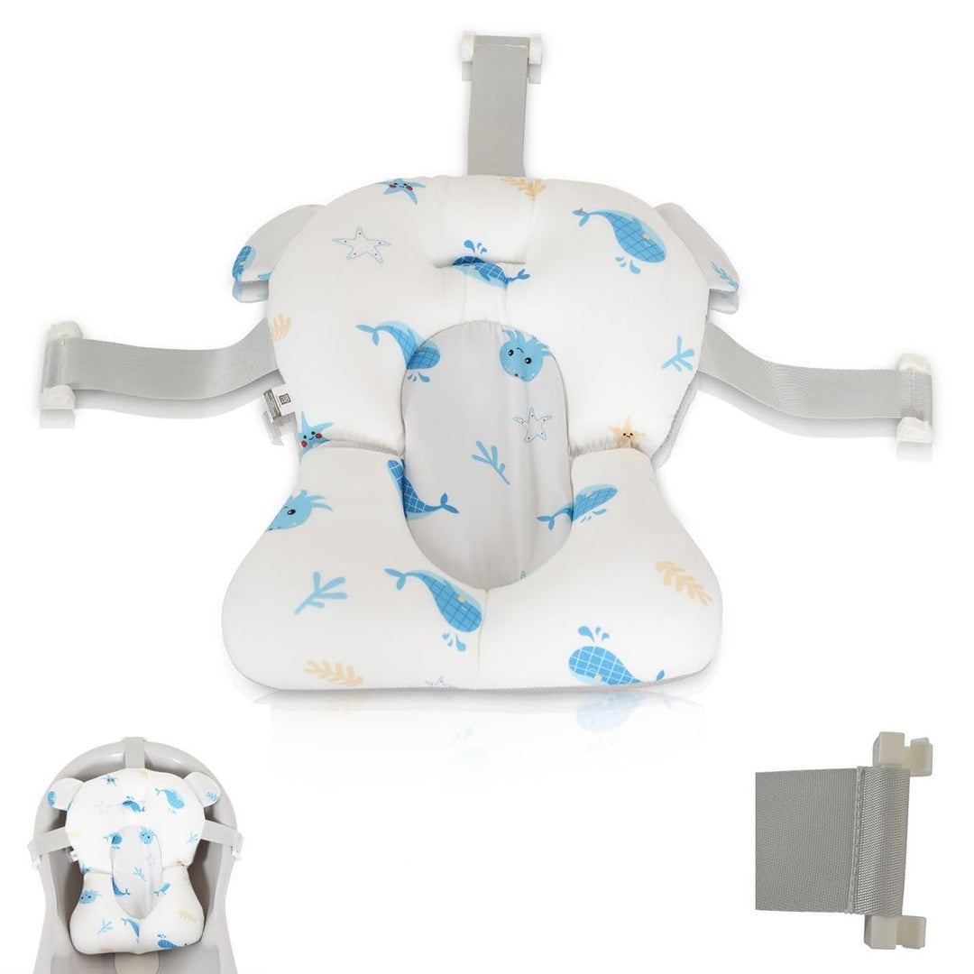 Moni Baby-Badekissen Sea Stars HA-B48, Badeauflage, Kunststoff Clips, ab Geburt blau, blau