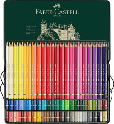 Faber-Castell 110011 - Künstlerfarbstifte Polychromos, 120er Metalletui Metalletui 120-teilig, Metal