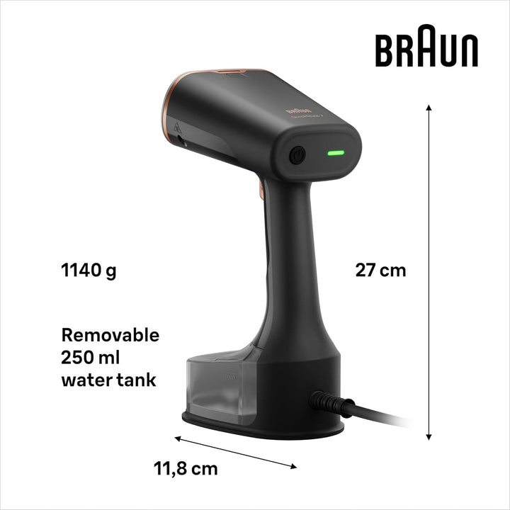 Braun QuickStyle 7 GS7077BK Dampfglätter, Dual FreeGlide 3D Technologie, FastSteam Technologie, Stea