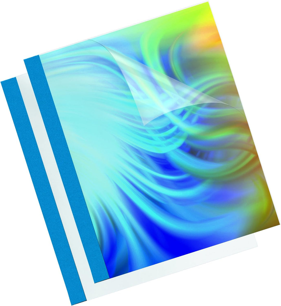 Fellowes Thermobindemappen Prestige, 150 Mikron Vorderseite (PVC) / 220g/m² Rücken (Lederstruktur),