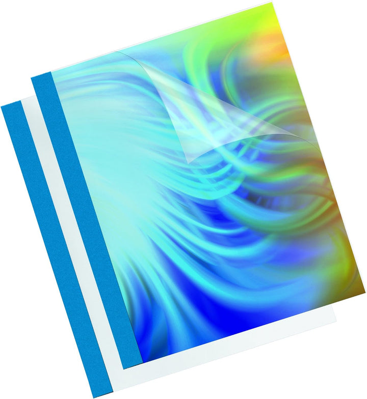 Fellowes Thermobindemappen Prestige, 150 Mikron Vorderseite (PVC) / 220g/m² Rücken (Lederstruktur),