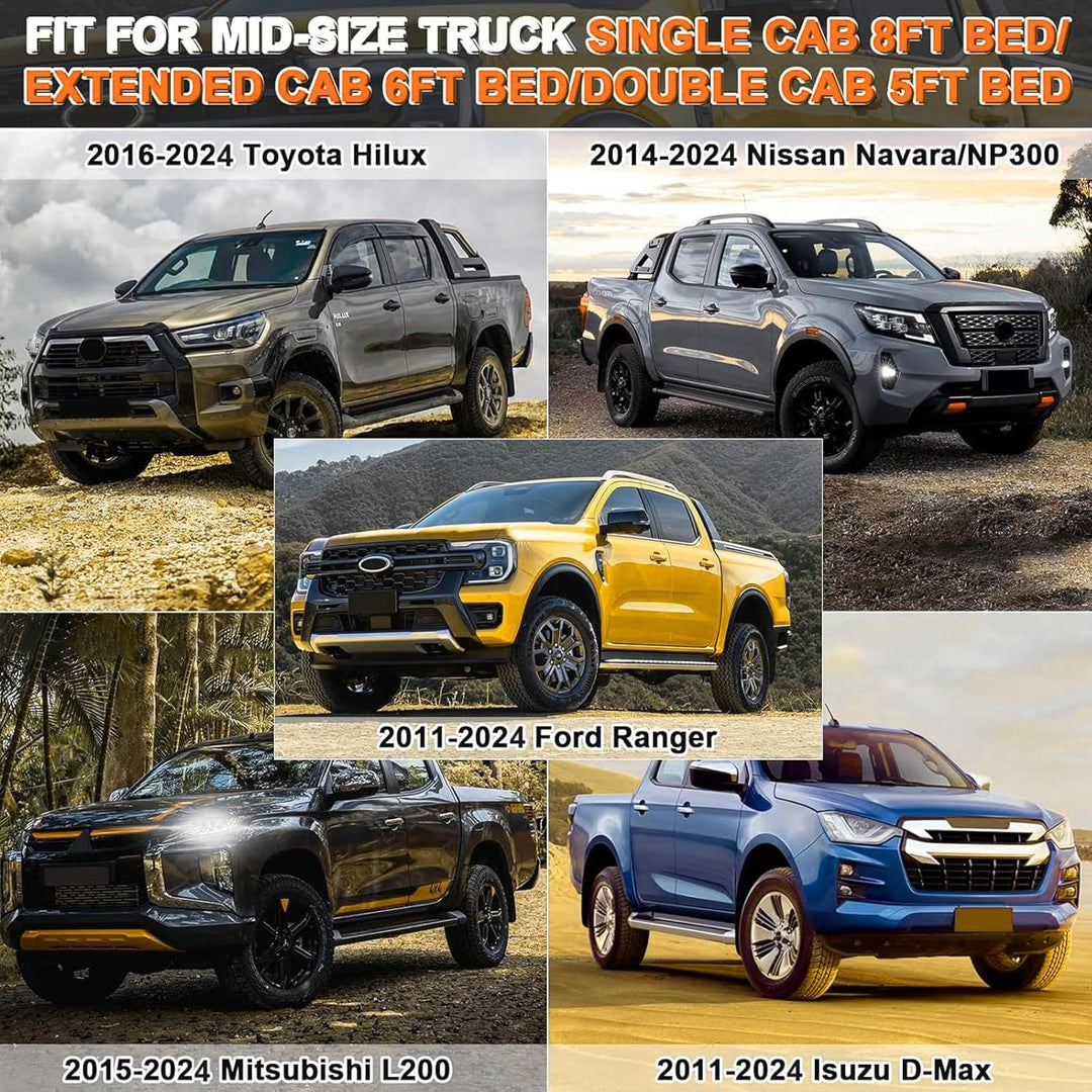 JUDANNA Autoabdeckung Wasserdicht Passend für Ford Ranger Toyota Hilux Nissan Navara VW Amarok, Somm