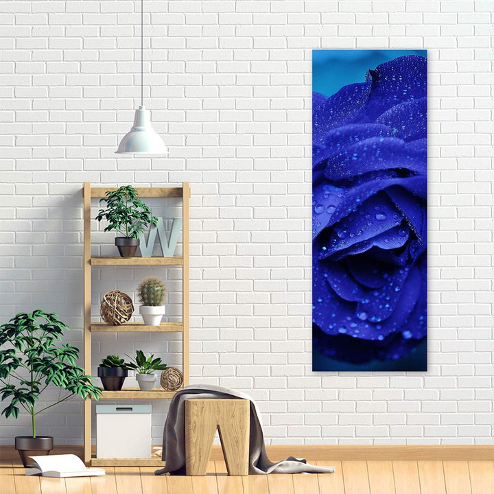 Feeby Bild auf Leinwand Natur Kunstdruck modern Rose Blau 30x90 cm Leinwandbild 30x90 cm Blau_a, Lei