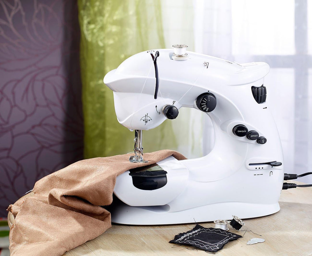 Sichler Haushaltsgeräte Nähmaschinen: Kompaktnähmaschine mit 7 Nähprogrammen (Nähmaschiene, Mini Sew