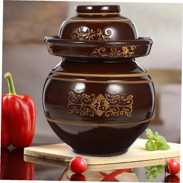STOBAZA 1stk Kimchi-Altar Glasgefäss Mit Deckel Gefässhaltung Sauerkraut Jar. Grosse Gurkengläser Mi