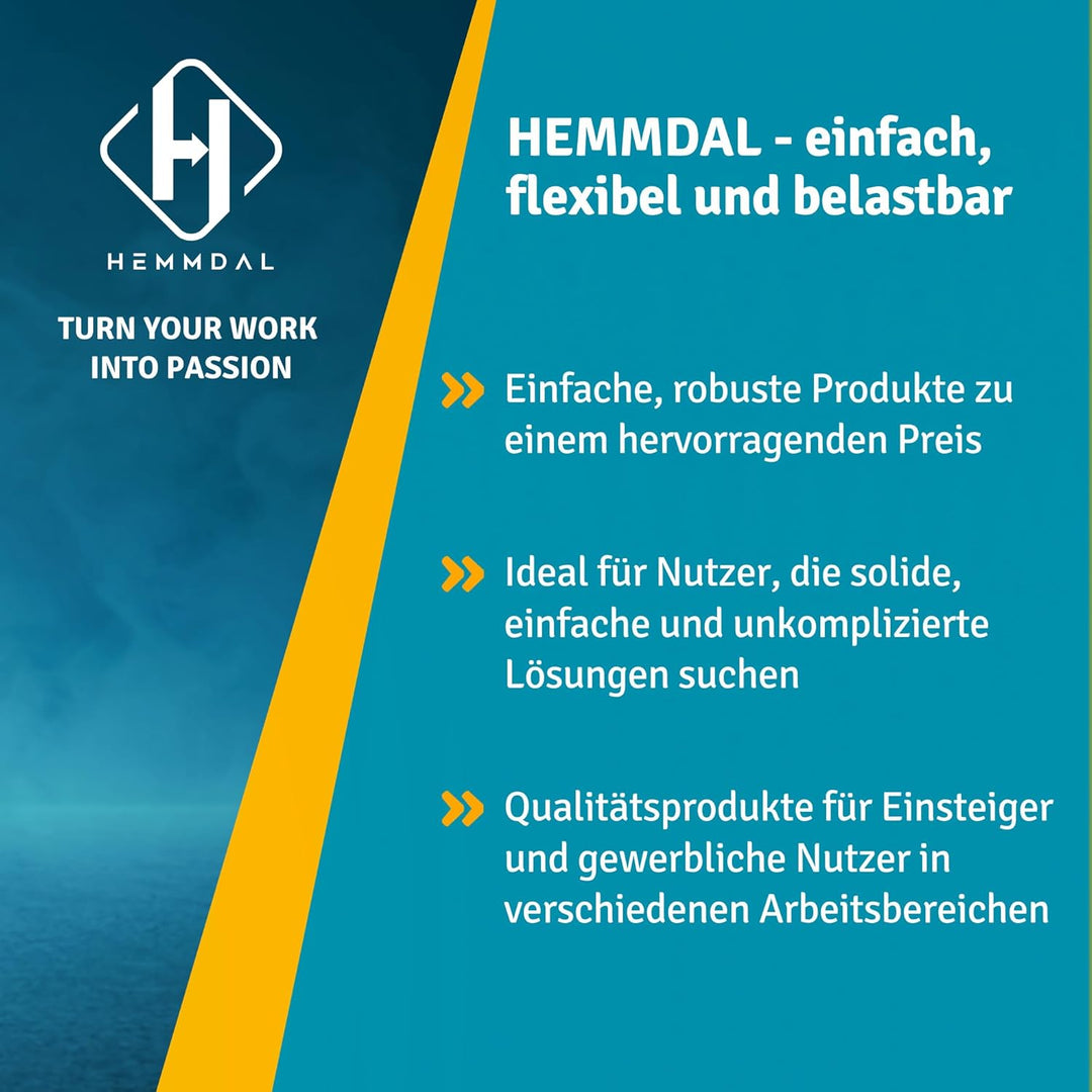 HEMMDAL Industriestaubsauger | 3.000 W | 90 Liter Fassungsvermögen | Nass-Trocken-Sauger mit 3 einze