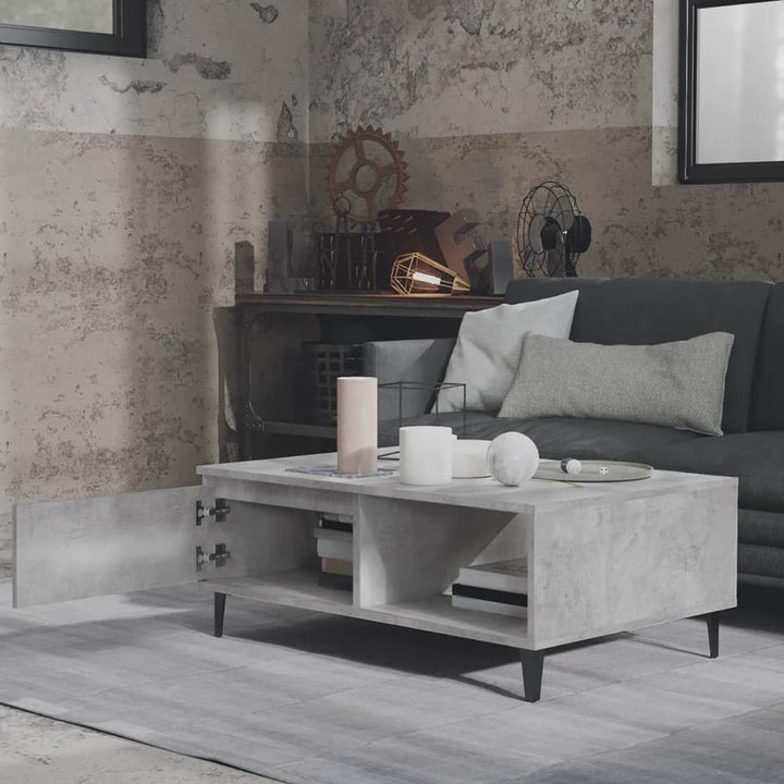 WIFESE Couchtisch mit Offenes Fach 90x60x35 cm Beistelltisch Holz Modernes Design Wohnzimmertisch Kl