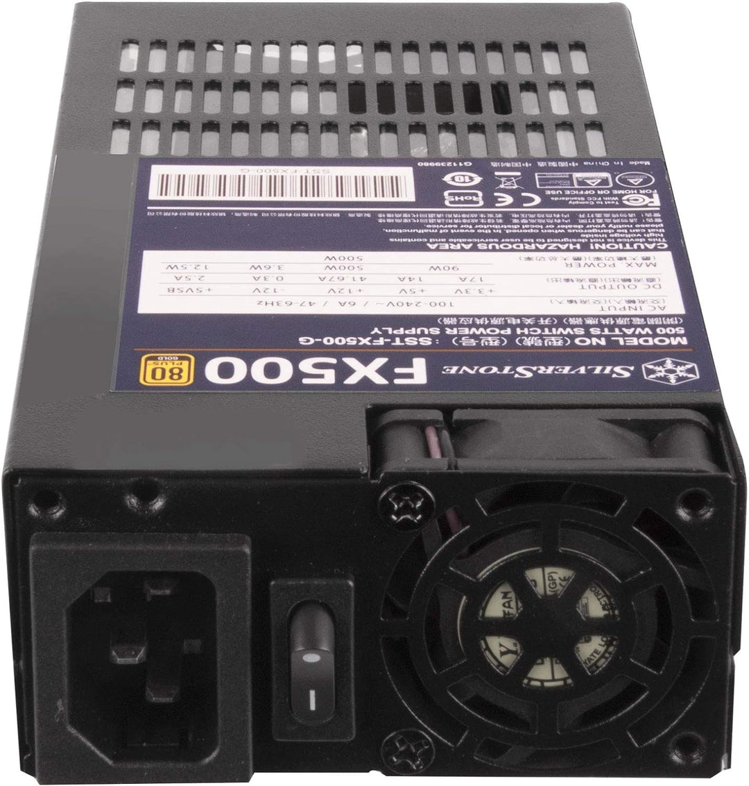 Silverstone SST-FX500-G - Flex Serie, 500W 80 Plus Gold geäuscharmes PC-Netzteil mit 40mm-Lüfter