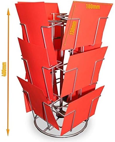 Theken-Kartenständer Postkartenständer für Glückwunschkarten 12 Motive drehbar 12 Fächer 130x180mm H
