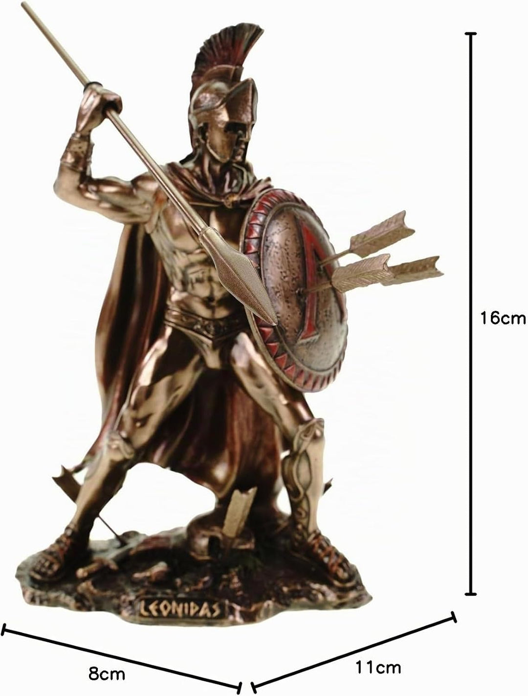 VOGLER Joh. Vogler GmbH Leonidas, König von Sparta, mit Speer und Schild, bronziert