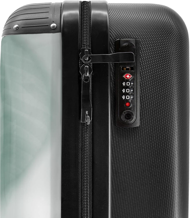 NoBoringSuitcases.com® Koffer Handgepäck Trolley Rollkoffer Kleine Reisekoffer mit 4 Rollen - Blätte
