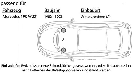 Lautsprecher Boxen Kenwood KFC-S1056-10cm Koax Auto Einbauzubehör - Einbauset passend für Mercedes 1