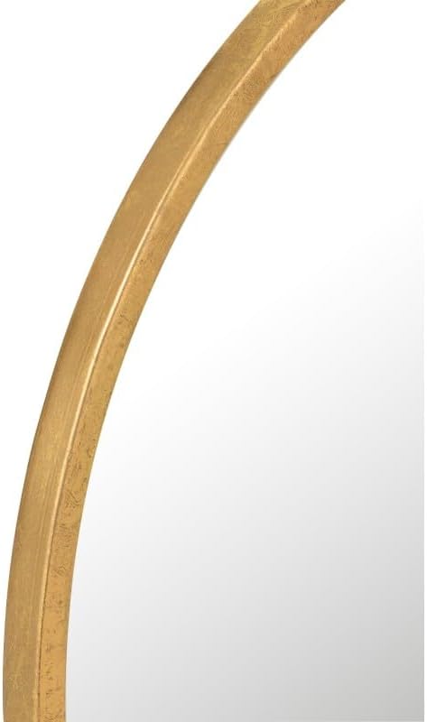 J-Line Spiegel Rund Mona, Runder Spiegel mit goldenem Rand, Elegantes & Zeitloses Spiegel Gold, deko