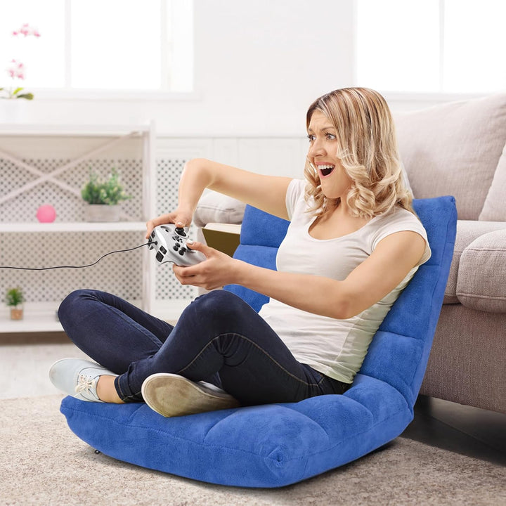 RELAX4LIFE Bodenstuhl Faltbar, Lazy Sofa, Meditationsstuhl, Bodensessel mit Verstellbarer Lehne, für