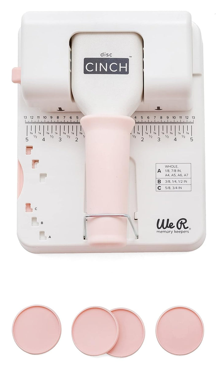 We R Memory Keepers 661310 Mini Cinch Bindegerät, White & Pink