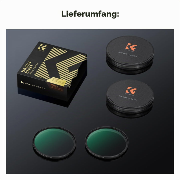K&amp;F Concept Nano-X Serie Black-Mist 1/4 Filter Filter &amp; Black-Mist 1/8 Filter，82mm Black Promist Fil