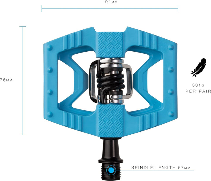 Crankbrothers Double Shot 1 Hybrid-Pedal für MTB und City BLAU, BLAU