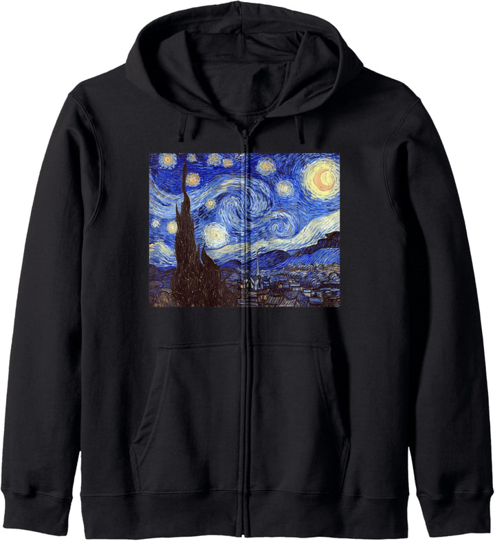 Sternennacht von Vincent van Gogh Shirt | berühmte Kunstmalerei Kapuzenjacke