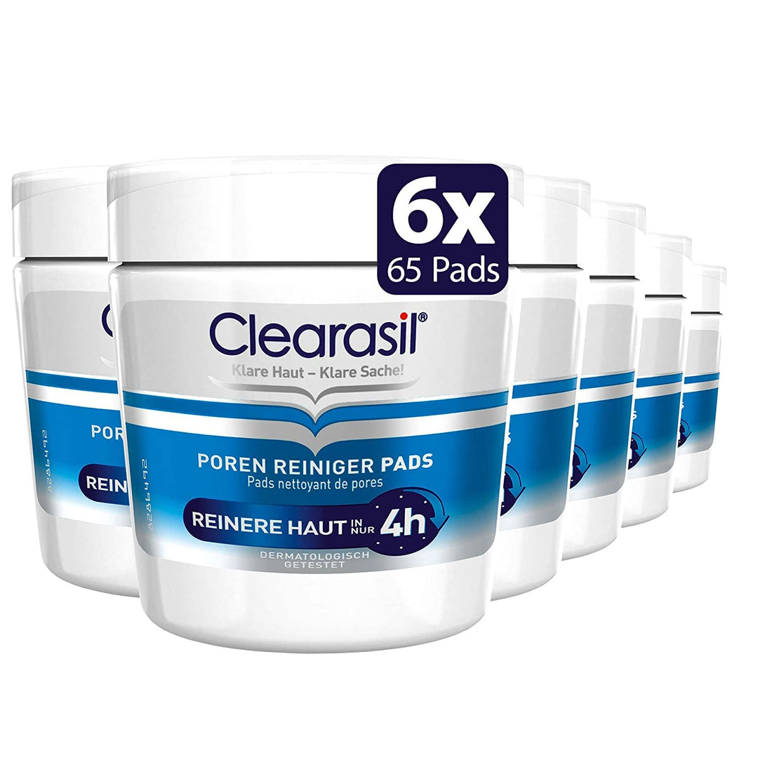 Clearasil Poren Reiniger Pads - Anti Pickel & Mitesser Pads zur Reinigung der Poren im Gesicht - 6 x