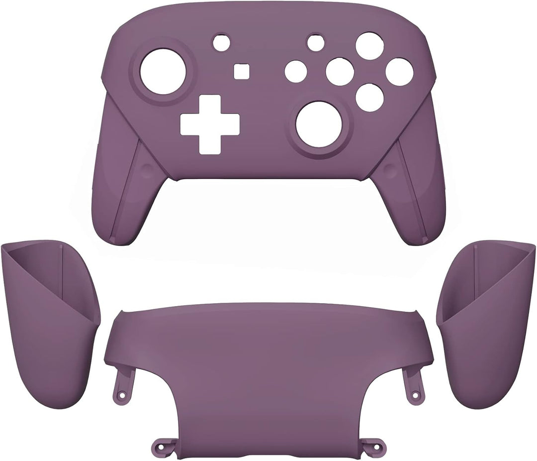 eXtremeRate Griff Hülle Set kompatibel mit Nintendo Switch Pro Controller, DIY-Ersatz Front Case/Bac