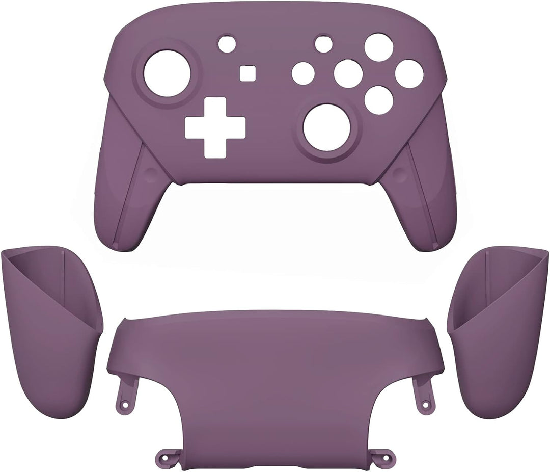 eXtremeRate Griff Hülle Set kompatibel mit Nintendo Switch Pro Controller, DIY-Ersatz Front Case/Bac