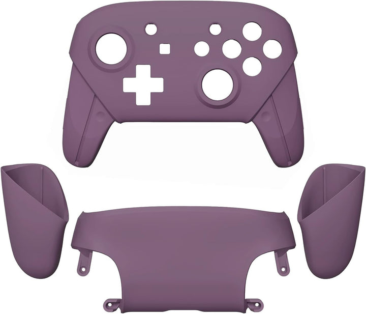 eXtremeRate Griff Hülle Set kompatibel mit Nintendo Switch Pro Controller, DIY-Ersatz Front Case/Bac