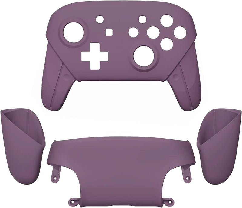 eXtremeRate Griff Hülle Set kompatibel mit Nintendo Switch Pro Controller, DIY-Ersatz Front Case/Bac