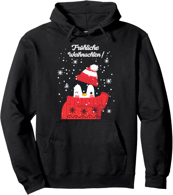Fröhliche Weihnachten Pinguin Schnee Weihnachtspulli outfit Pullover Hoodie