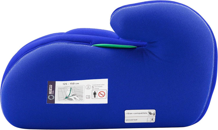 Sparco Autositz-Erhöhung für Kleinkinder Blau i-Size für Jungen und Mädchen. Zugelassen nach ECE R12