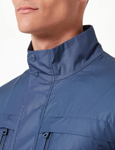 Geox Herren M Vincit Jacket 52 Moonlit Ocean/Check, 52 Moonlit Ocean/Check
