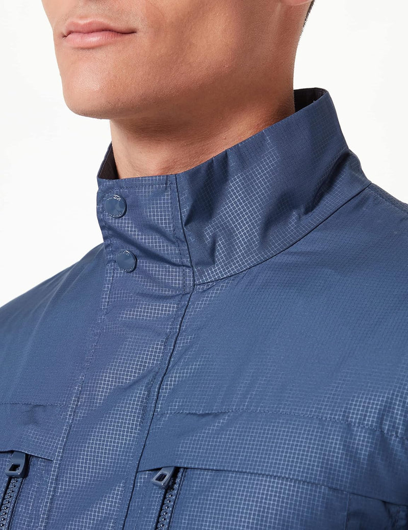 Geox Herren M Vincit Jacket 52 Moonlit Ocean/Check, 52 Moonlit Ocean/Check