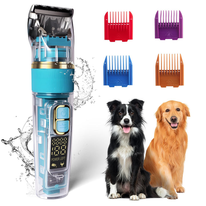 Profi-Hundeschermaschine für dichtes Fell - 55dB Leise, 3 Geschwindigkeitsstufen, IPX5 Spritzwassers