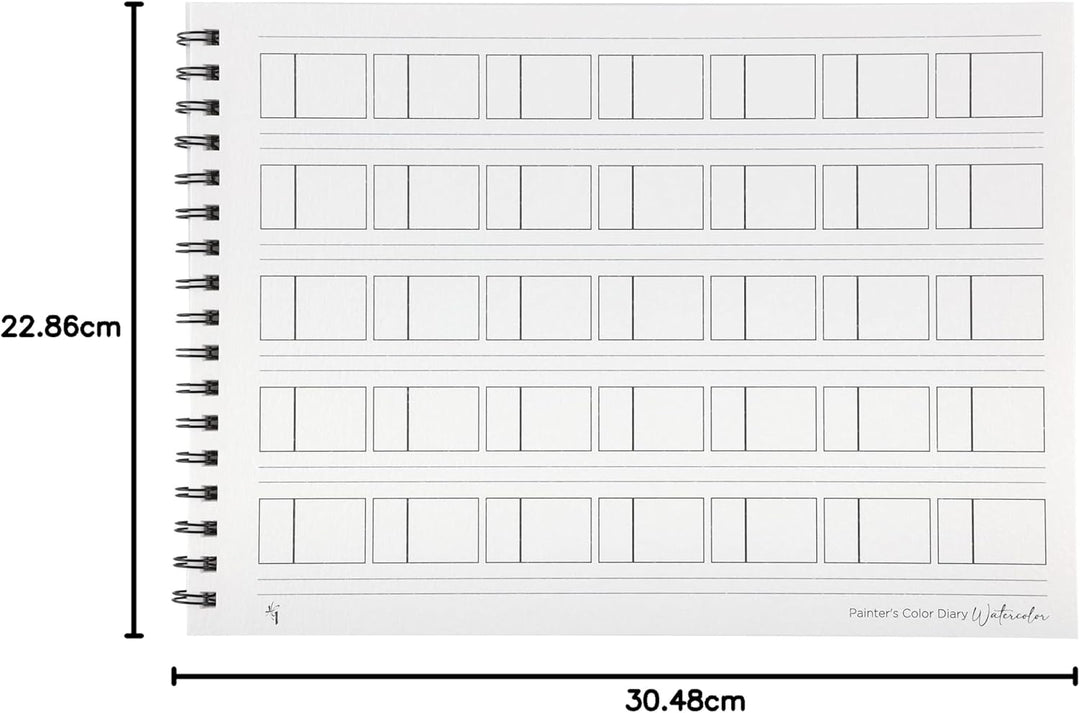 HG Art Concepts Painters Color Diary – 22,9 x 30,5 cm Spiralbindung, farbiges Musterbuch mit 10 Seit
